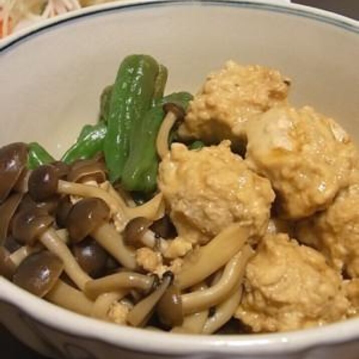 夏！　ししとうと鶏団子で煮物♪